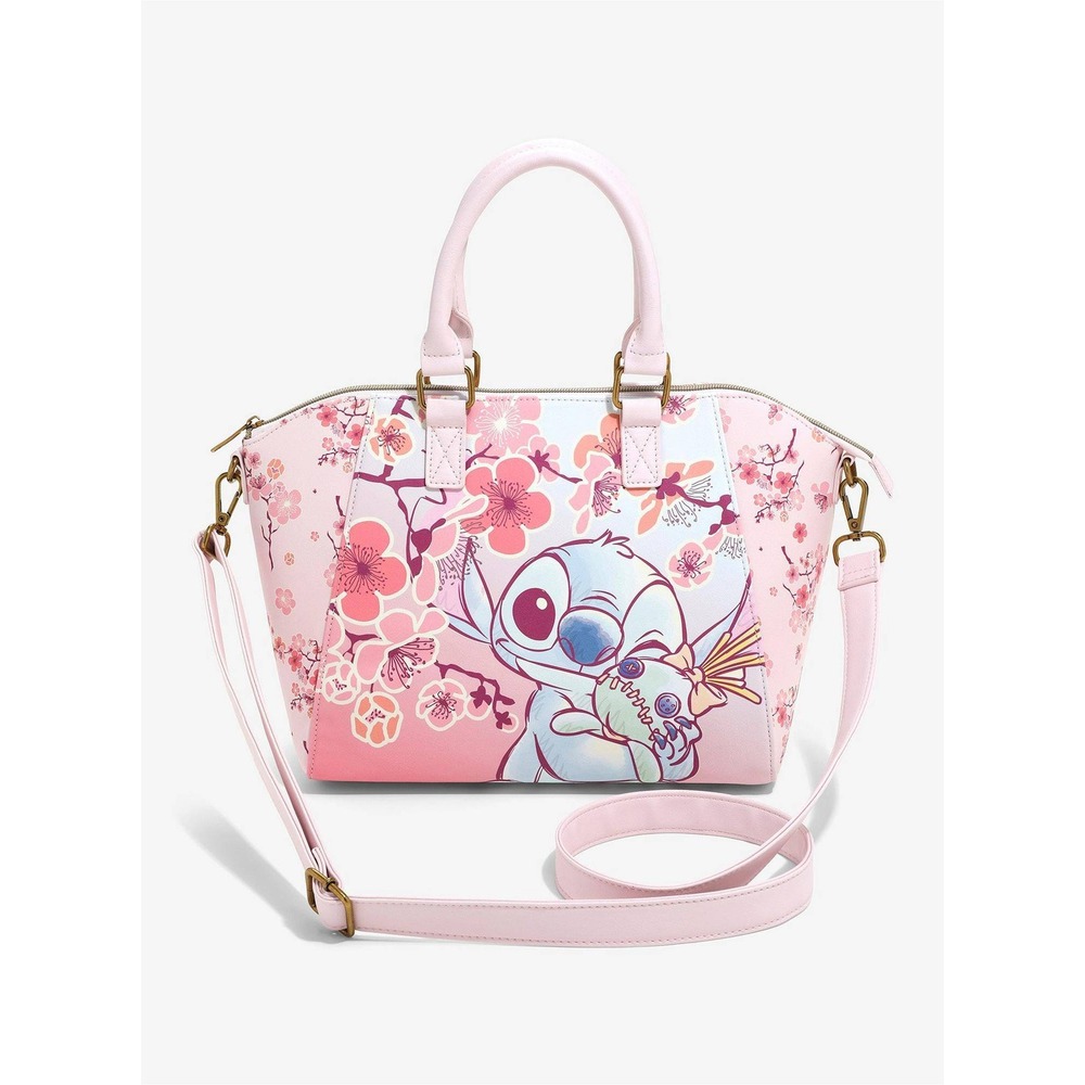 Loungefly Disney Stitch Cherry Blossoms Satchel Bag